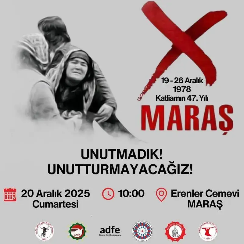 Maraş Katliamı'nın Üzerinden 46 Yıl Geçti Maraş Katliamı'nın Üzerinden 46 Yıl Geçti